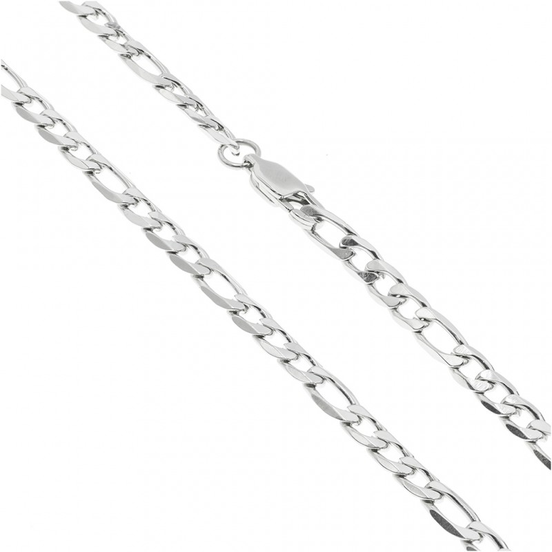 Łańcuszek MĘSKI figaro srebrna stal chirurgiczna 316L