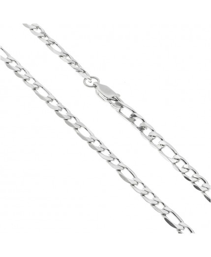 Łańcuszek MĘSKI figaro srebrna stal chirurgiczna 316L