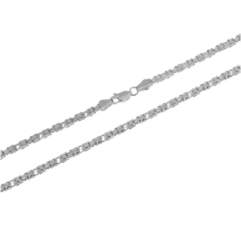 Srebrny łańcuszek męski splot królewski SREBRO
