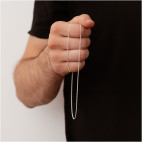 Srebrny łańcuszek MĘSKI splot PANCERKA 1,7 mm