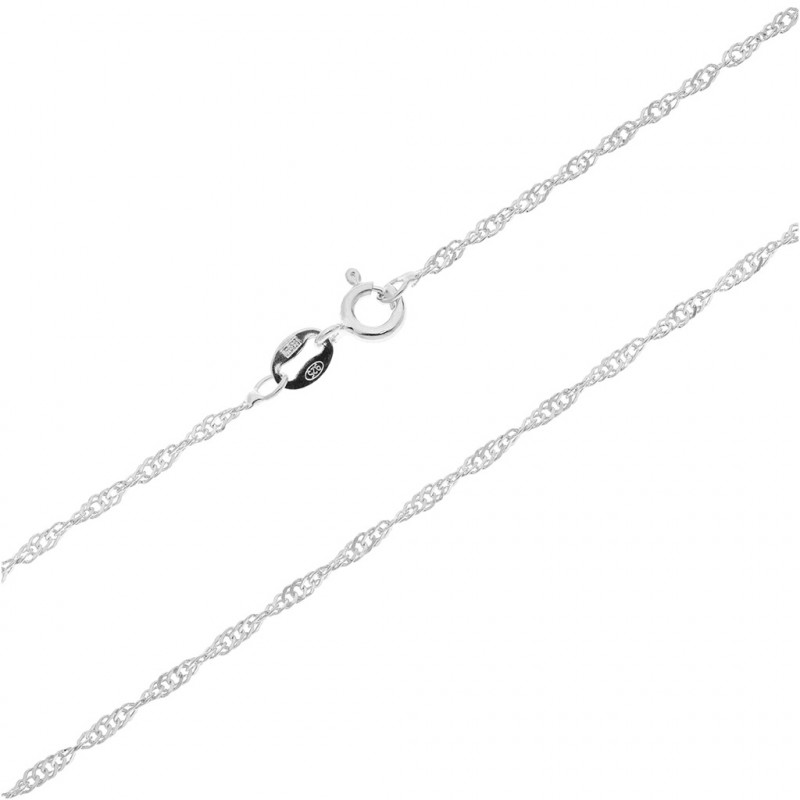 Srebrny łańcuszek MĘSKI splot SINGAPUR 1,5 mm
