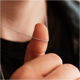 Srebrny łańcuszek MĘSKI splot ANKIER oczkowy 1 mm