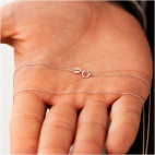 Srebrny łańcuszek MĘSKI splot ANKIER oczkowy 0,7 mm