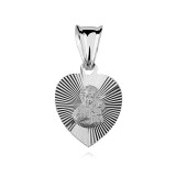 Srebrny medalik MATKA BOSKA CZĘSTOCHOWSKA srebro 925 serce