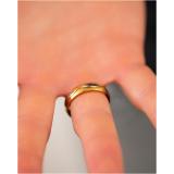 Obrączka MĘSKA pierścionek pozłacany klasyczny stal chirurgiczna